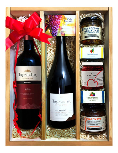 Rutini Wines Regalos De Navidad Fin De Año Cofre Madera