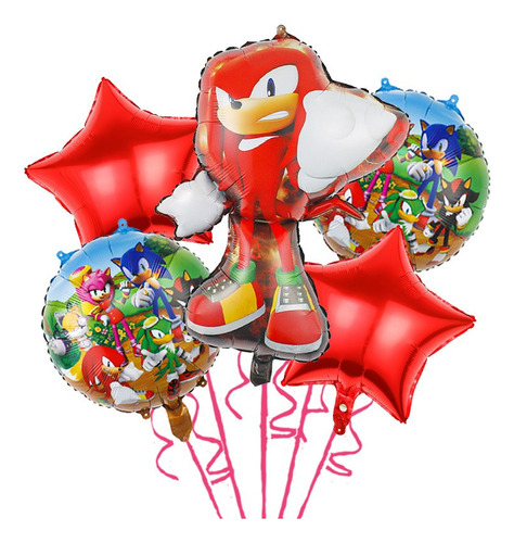 Globos De Cumpleaños Sonic Decoracion Fiesta Temática