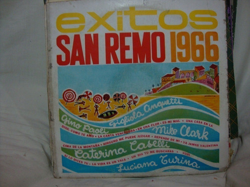 Vinilo San Remo 1966 Exitos Caselli Turina Paoli Clark Cp1