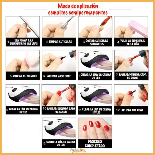 Imagen 6 de 6 de Kit Inicial X14u Cabina Led Uv 36w Usb Uñas Semipermanentes