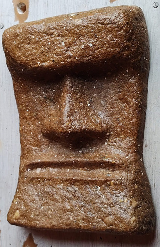 Pascuas Máscara De Moai Para Colgar En Pared Artesanal 20x30