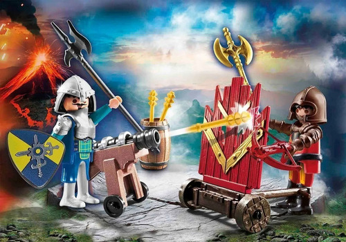 Imagen 2 de 7 de Playmobil Novelmore Duelo De Caballeros Con Cañon 70503 Pack