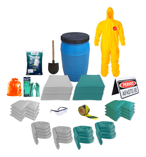 Kit Mitigação Bombona 100 Litros Óleo E Liquido Químico