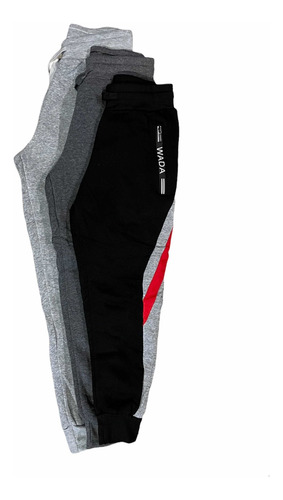 Imagen 2 de 10 de Pack 3 !! Buzo Pantalón Niño Con Polar Jogger Talla 10-16