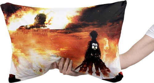 Cojin Almohada Attack On Titan Colosal Diseño Artistico Color Shingeki No Kyojin Diseño De La Tela Lisa