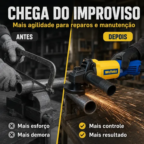 Esmerilhadeira Angular 900w Para Disco 115mm 11000 Rpm | Frete grátis