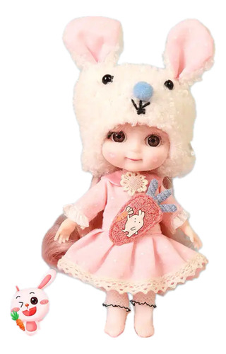 Boneca Rabbit2 Qbaby Blythe Doll Coelho 12cm White