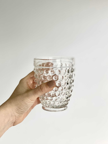 Juego De 6 Vasos De Vidrio Burbuja Transparente.mcr08