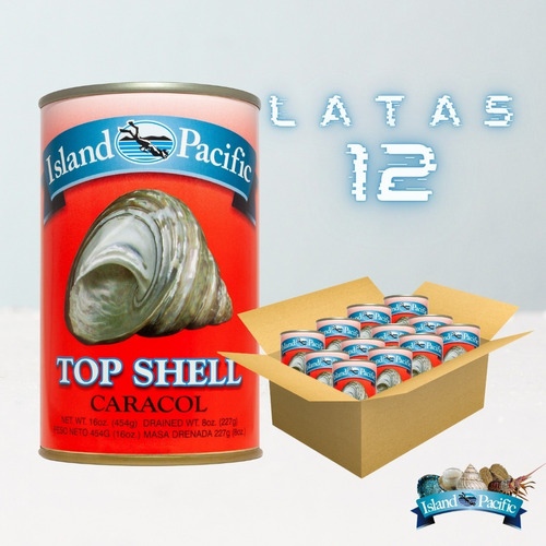 (12 Latas) Caracol -top Shell - Island Pacific