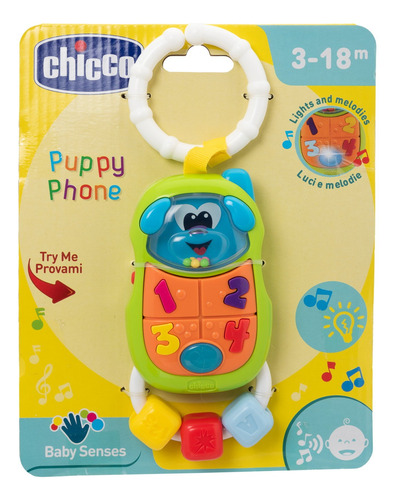 Puppy Phone Chicco , Telefono De Paseo Sonajero 