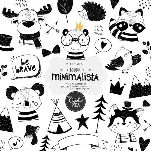 Papeles Fondos Digitales - Bosque Minimalista