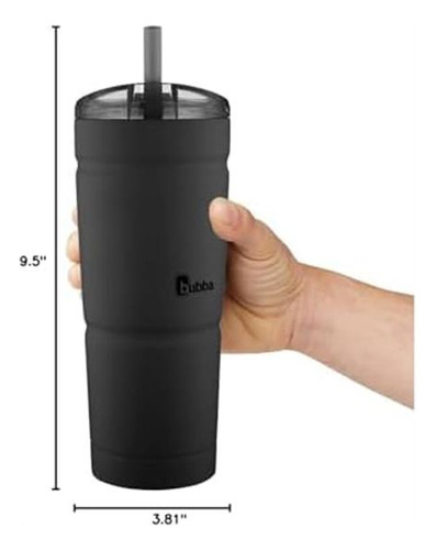 Envy S 24 Oz Matte Black W Tapa Transparente
