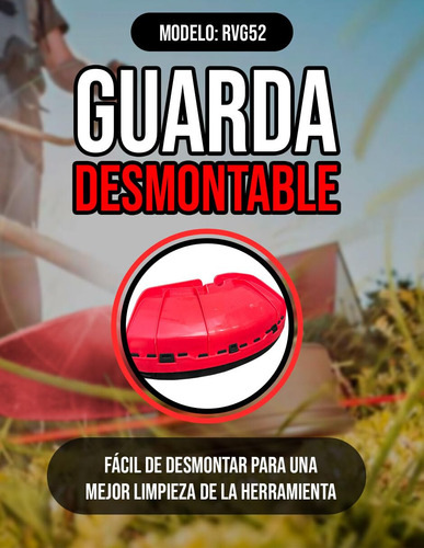 Desbrozadora Gasolina 52cc 25hp Multifuncional Con Accesorio