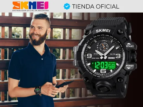 Reloj Hombre Skmei 1586 Analogico Digital Alarma Cronometro