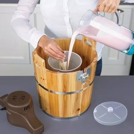 Máquina Para Hacer Helados Oster Cubeta De Madera 4 Cuartos