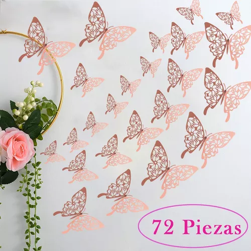 Bonitas pegatinas decorativas de mariposa para pared, calcomanías adhesivas  de vinilo, decoración para dormitorio, mariposas para niños -  México