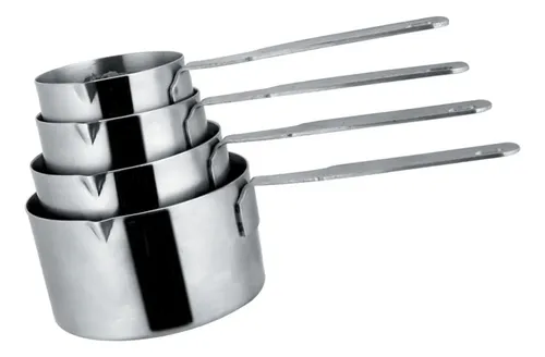 Set 4 Tazas Medidoras Acero Inoxidable Selecta