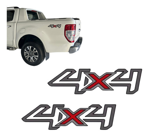 Par Adesivos Emblema Lateral 4x4 Ranger 2017/2019