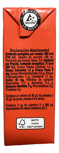 Leche De Gansito Chocolate Marinela 236 Ml