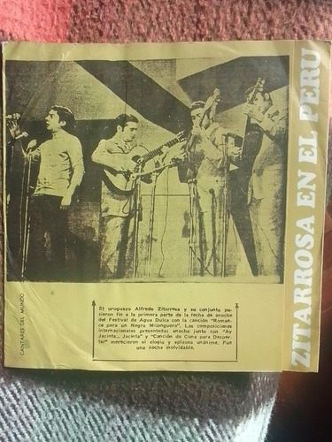 Zitarrosa En El Perú - 1972 (sello Cantares Del Mundo) Raro
