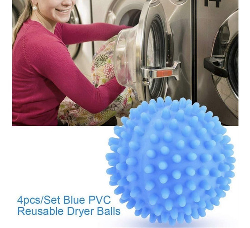 Pelotas Para Secadora,4 Pcs Accesorios De Lavandería Bolas