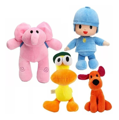 Pocoyo Peluche Original Bandai Lote 4pcs