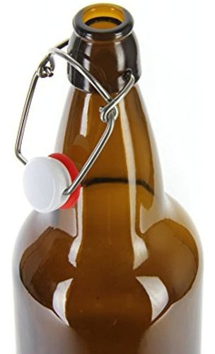Botellas De 1 Litro (33 Oz) Tapa Ámbar Parte Superior Caso D