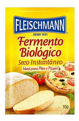 Imagem 1 de 2 de Fermento Biológico Seco Fleischmann Para Pão E Pizza 10g
