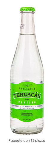 Agua Mineral Platino Lima Brillante 355ml 12 Pack