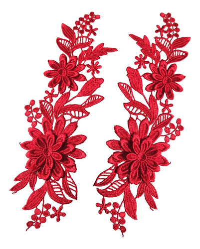 2 Kit De Adornos De Encaje Floral Para Decoración 2 Piezas