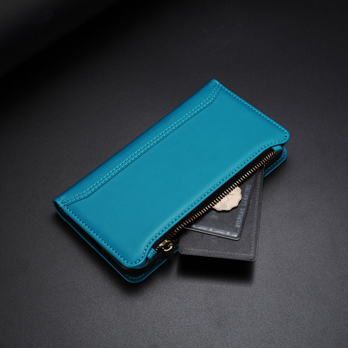 Funda Tipo Cartera De Piel Con Cierre De 9 Ranuras Para Huawei Nova Y70/y90, 6 Colores, Función Atril, Desmontable, Correa De Muñeca