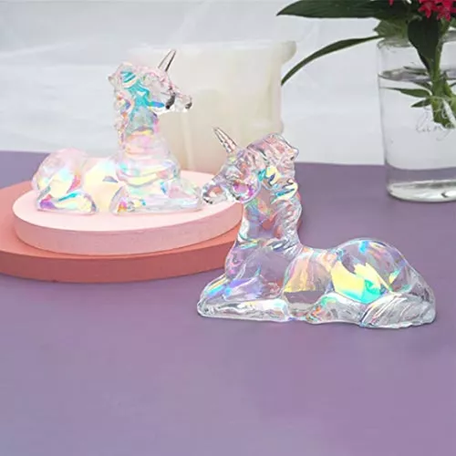 Molde de resina con forma de unicornio en 3D, molde de resina