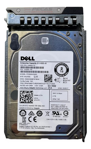 Hd Dell 2tb 7.2k 2,5 12gb Sas 0fvx7c Fvx7c