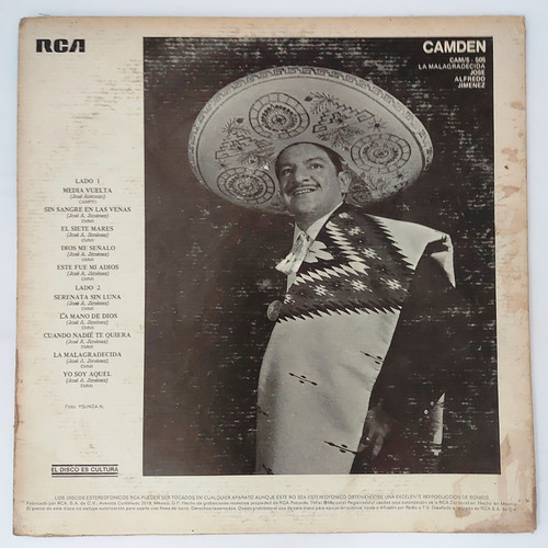 Jose Alfredo Jimenez - La Malagradecida Lp