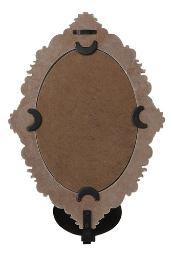 Vela De Pared Sofe Ovalada Con Espejo, Spl, Blanca Envejecid