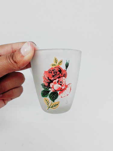 Yh 2 Antiguos Vasos Pavonados Vino Trago Copa Sorbo Cambio