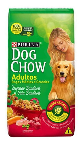 Racao Dog Chow Adulto Racas Med/grand - 15 Kgs