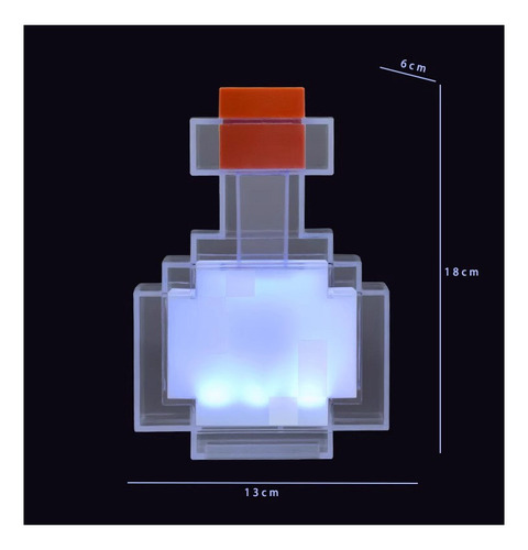Botella De Poción Que Brilla En La Oscuridad De Minecraft, 8