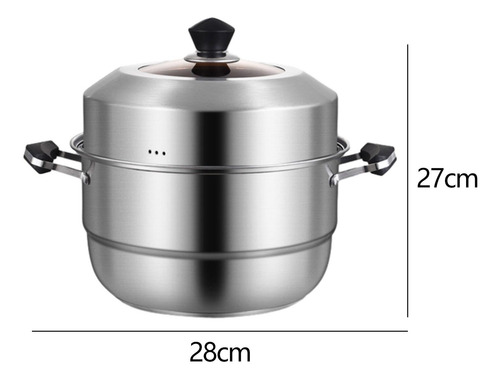 Utensilios De Cocina A Con Asa Para Tapa, Olla A 2 Niveles