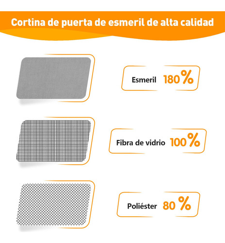 Cortina De Puerta Anti-mosquitos 100x210 Cm, Mosquitera