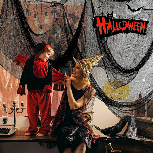 5pcs Halloween Creepy Tela Negro 30×72inch - Halloween D...