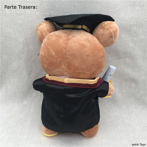 Peluche De Rilakkuma Graduacion. 40 Cms. Oso. Diploma. Toga.