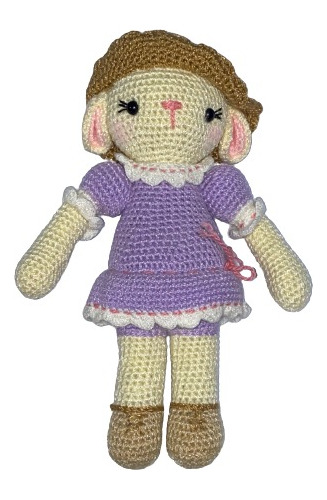 Muñeca Amigurumi Crochet Tejida A Mano 25 Cm Conejita