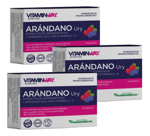 Promo 3x2 Arandano Ury - Vitaminway X 30 Capsulas