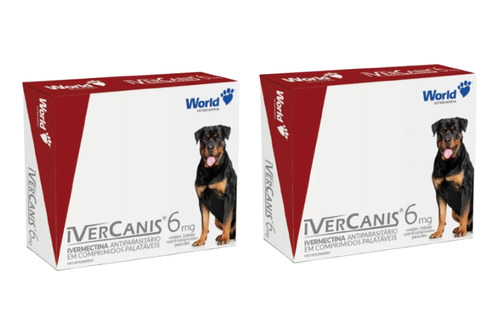 Kit Vermifugo Ivercanis 6mg 2 Caixas C/ 4 Unidades