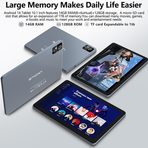 Tablet 10 Pulgadas Android 14 4g 128 Gb+14 Gb Ram Octa-core