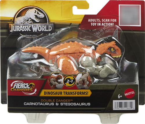 Jurassic World Fierce Changers Carnotaurus Y Stegosaurus