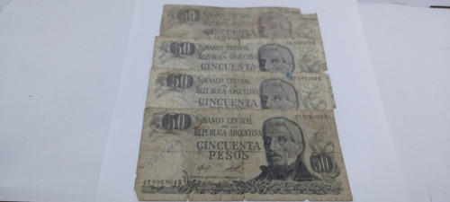 Billete De 50 Pesos Ley 18.188 - Arg. -