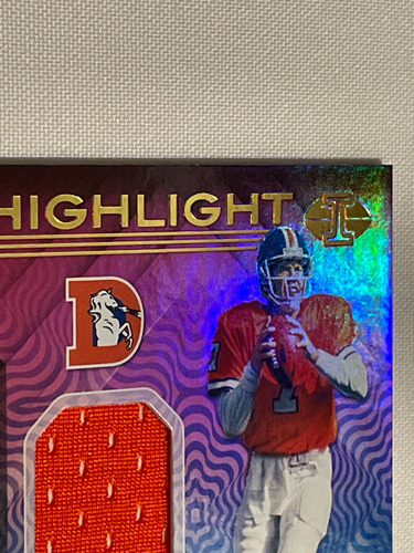 John Elway Game Used Jersey Card Panini Illusions 2020 Inser (Usado)