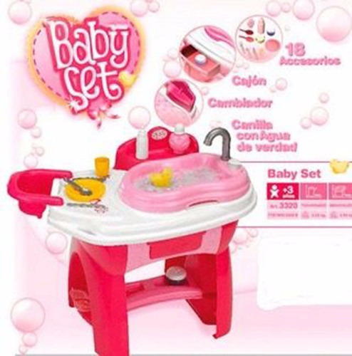 Imagen 3 de 7 de Juguete Para Nena Bañera Para Muñecas Baby Set Rondi 3320
